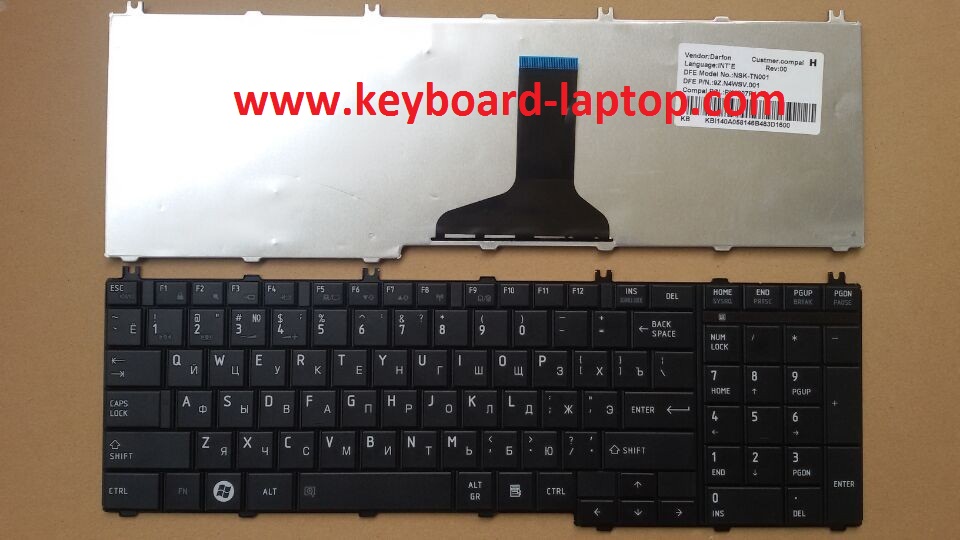 Keyboard laptop Toshiba Satellite C660-keyboard-laptop.com